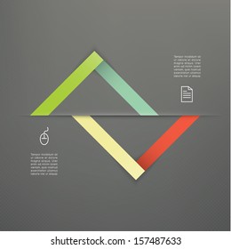 Vector abstract corporate template. Elegant abstract symbol with place for your content. Creative colorfully template - element.