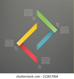 Vector abstract corporate template. Elegant abstract symbol with place for your content. Creative colorfully template - element.