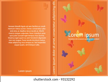 Vector abstract Cover design with butterfly