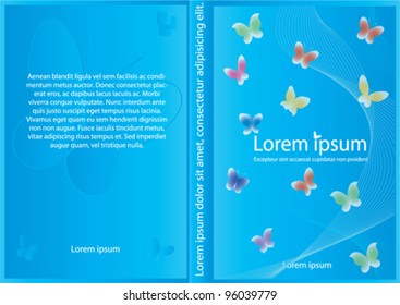 Vector abstract Cover design with butterfly