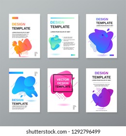 Vector abstract cover poster magazine design template
