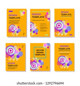 Vector abstract cover poster magazine design template