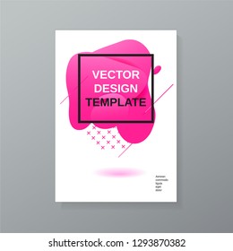 Vector abstract cover poster magazine design template