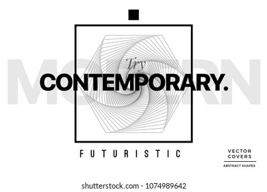 Vector Abstract Covers Templates, Contemporary Art Graphic Poster with Geometric Patterns, Modern Geometric Hipster Backgrounds, Brochures, Album Covers and Banners, Futuristic Design