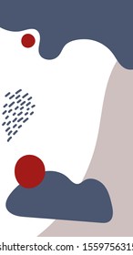 Vector abstract creative background in minimal trendy style with copy space for text. Design template for social media stories and bloggers. Simple, stylish and minimal design for banner