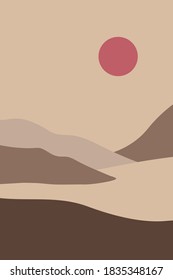 Vector abstract creative background in minimal  style. Simple, stylish and minimal picture design for your interior, banners,  theme on phone.