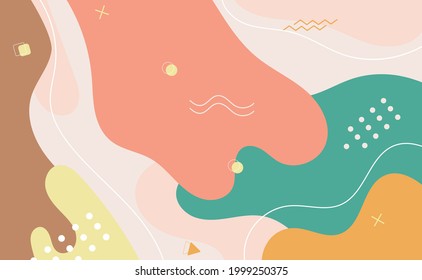 Vector of abstract creative backgrounds in minimal trendy style with copy space for text