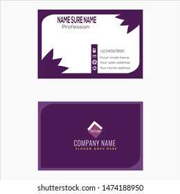 Vector abstract creative business card - Vector Double-sided horizontal business card template.