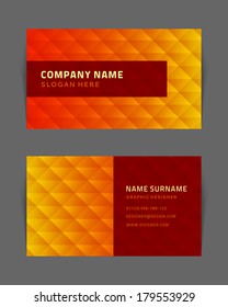 Vector abstract creative business card design template. Technology background.