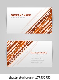 Plantilla de diseño de tarjetas de negocio creativas abstractas de vectores. Antecedentes tecnológicos.
