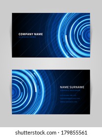 Abstrakte Design-Vorlage für abstrakte Visitenkarten. Technischer Hintergrund.