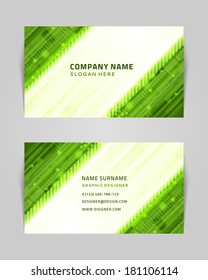 Plantilla de diseño de tarjetas de negocio creativas abstractas de vectores. Antecedentes tecnológicos. 