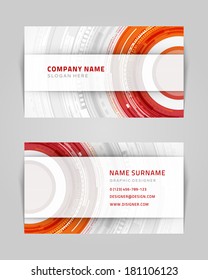 Vector abstract creative business card design template. Technology background. 