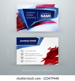 Vector abstract creative business card template. Eps10