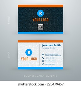 Vector abstract creative business card template. Eps10