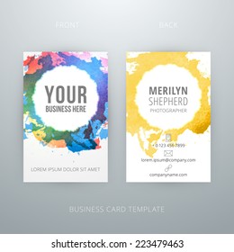 Vector abstract creative business card template. Eps10