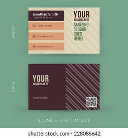 Vector abstract creative business card design template.