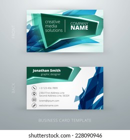 Vector abstract creative business card template background