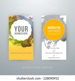 Vector abstract creative business card template background