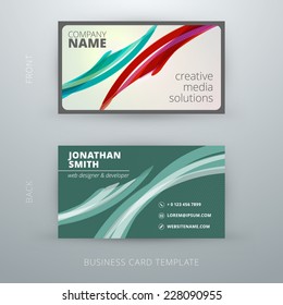 Vector abstract creative business card template background