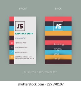 Vector abstract creative business card template. Eps10