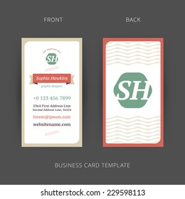 Vector abstract creative business card template. Eps10