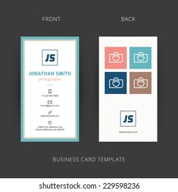 Vector abstract creative business card template. Eps10