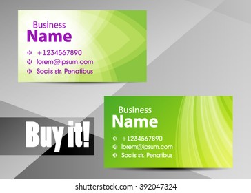 Vector abstract creative business card. Modern, simple & luxury standard business card design with sharp corners. Abstract business background - vector