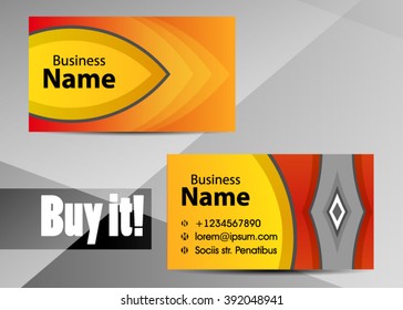 Vector abstract creative business card. Modern, simple & luxury standard business card design with sharp corners. Abstract business background - vector