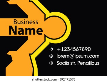 Vector abstract creative business card. Modern, simple & luxury standard business card design with sharp corners. Abstract business background - vector 