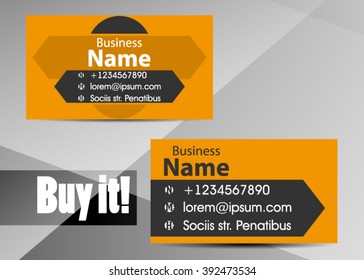 Vector abstract creative business card. Modern, simple & luxury standard business card design with sharp corners. Abstract business background - vector