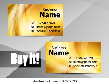 Vector abstract creative business card. Modern, simple & luxury standard business card design with sharp corners. Abstract business background - vector