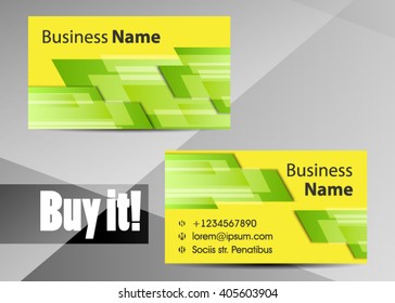 Vector abstract creative business card. Modern, simple & luxury standard business card design with sharp corners. Abstract business background - vector
