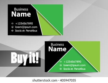 Vector abstract creative business card. Modern, simple & luxury standard business card design with sharp corners. Abstract business background - vector