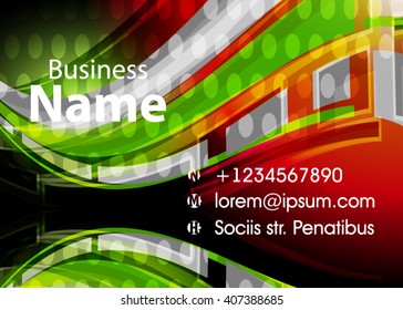 Vector abstract creative business card. Modern, simple & luxury standard business card design with sharp corners. Abstract business background - vector