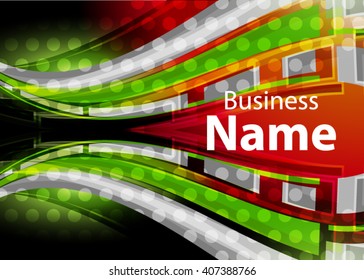 Vector abstract creative business card. Modern, simple & luxury standard business card design with sharp corners. Abstract business background - vector