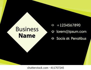 Vector abstract creative business card. Modern, simple & luxury standard business card design with sharp corners. Abstract business background - vector