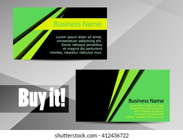 Vector abstract creative business card. Modern, simple & luxury standard business card design with sharp corners. Abstract business background - vector