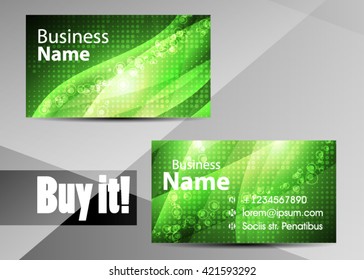 Vector abstract creative business card. Modern, simple & luxury standard business card design with sharp corners. Abstract business background - vector