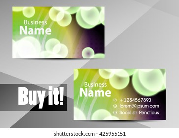 Vector abstract creative business card. Modern, simple & luxury standard business card design with sharp corners. Abstract business background - vector