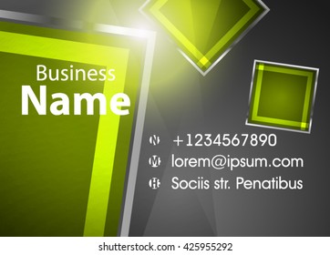 Vector abstract creative business card. Modern, simple & luxury standard business card design with sharp corners. Abstract business background - vector