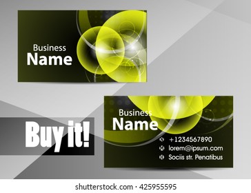 Vector abstract creative business card. Modern, simple & luxury standard business card design with sharp corners. Abstract business background - vector