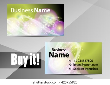 Vector abstract creative business card. Modern, simple & luxury standard business card design with sharp corners. Abstract business background - vector