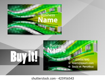 Vector abstract creative business card. Modern, simple & luxury standard business card design with sharp corners. Abstract business background - vector