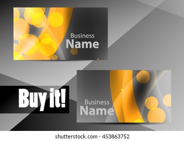 Vector abstract creative business card. Modern, simple & luxury standard business card design with sharp corners. Abstract business background - vector