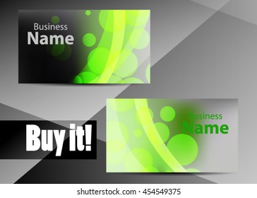 Vector abstract creative business card. Modern, simple & luxury standard business card design with sharp corners. Abstract business background - vector