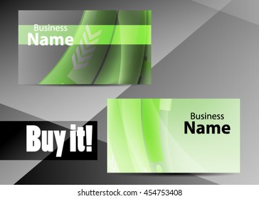 Vector abstract creative business card. Modern, simple & luxury standard business card design with sharp corners. Abstract business background - vector