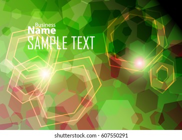 Vector abstract creative business card. Modern, simple & luxury standard business card design with sharp corners. Abstract business background - vector