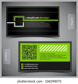 Vector abstract creative business cards (set template)