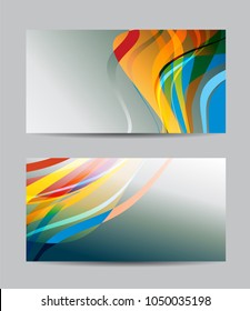 Vector abstract creative business cards
